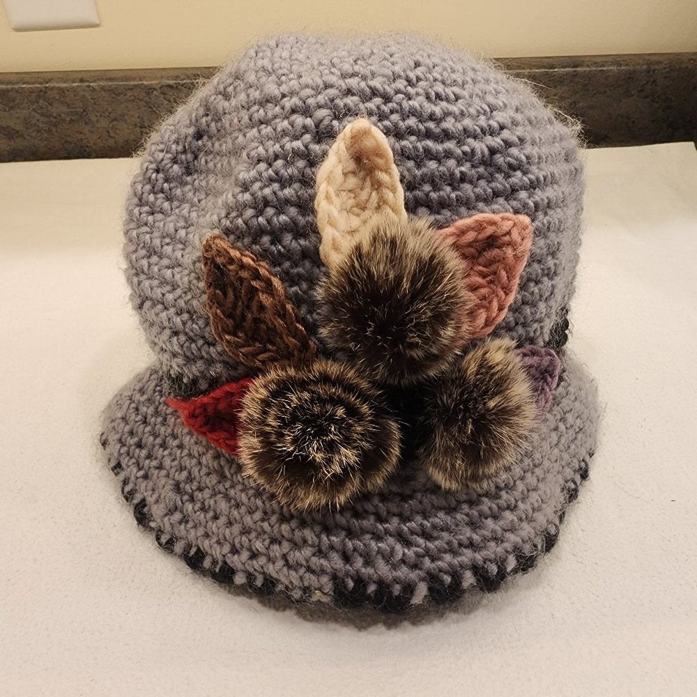 Knit cloche hat